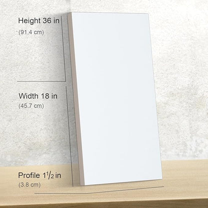 PHOENIX 18x36 Inch 2 Pack Gallery Canvas - 1.5 in Thick Extra Large Long Canvases for Painting - Deep Edge 100% Cotton 11 Oz. Gesso Primed White Blank Professional Canvas Oil & Acrylic Paints