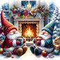 Christmas Stamped Cross Stitch Kits - Christmas Gnome Counted Cross Stitch Kits for Beginners Adults Needlepoint Cross-Stitch Patterns Dimensions Needlecrafts Embroidery Kits Arts and Crafts