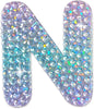 StickerBeans® Rhinestone Alphabet Letter Sticker N - Unique Sparkly Design 2” x 2” Cut-to-Shape Adhesive - Personalization, Collecting, Gifting, Scrapbooking, Decorating Laptops, Phone Cases, All Ages