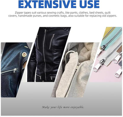 Glarks 85pcs #3#5#8 Zipper Repair Kits Includes 39pcs Metal Zipper 30pcs U Shape Top Stops 15pcs Bottom Stoppers with 1pcs Sharp-Nosed Pliers, Zipper Sliders Zipper Pull Replacement Zip Fixer Part