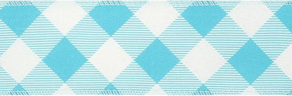 MEEDEE Blue and White Check Ribbon Christmas Wired Ribbon Blue White Burlap Ribbon 2.5 Inch X 10 Yards for Crafts Christmas Tree Decoration Birthday Decor Bows Making Flower Wreath Gift Wrapping