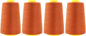 Mandala Crafts 4 Pack of Serger Threads Cones Spools - 40S/2 24000 Yards Polyester Rust Threads for Sergers Machine and Overlock Quilting Sewing Machine