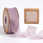 1 Inch Wide Sheer Chiffon Ribbon - Pearl Silk Woven Ribbon Suitable for Gift Wrapping, Wedding Decor, Home Decor, Girl Hair Accessories Handmade DIY (25 Yards/roll) (Purple)
