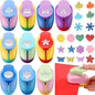 Harloon 10 Pcs Craft Hole Punch Shapes 1 Inch Paper Punch Hole Mix Shapes Cutters for Paper Crafting Scrapbooking Kids Teacher Office Supplies(Classic)