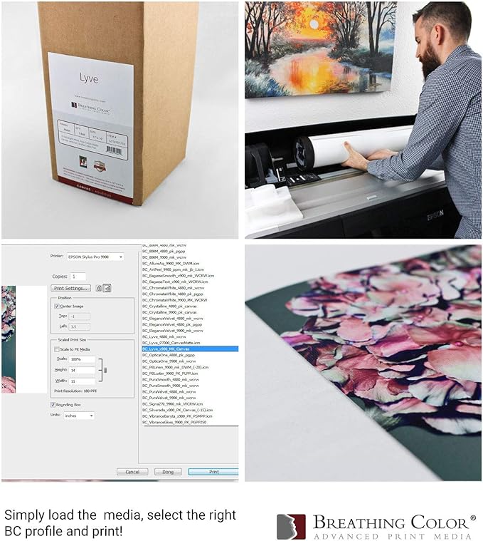 Premium Lyve Matte Canvas Sheets Professionals choice for Archival Inkjet for Use on Epson, Canon and HP printers. 8.5 inch x 11 inch 25 sheets