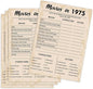 50th Birthday Party Games, Movie in 1975 Games, Birthday Party Supplies for Adults, Fun 1975s Party Game，Pack of 30 Cards