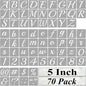 5 Inch Alphabet Letter Stencils for Painting - 70 Pack Letter and Number Stencil Templates with Signs for Painting on Wood, Reusable Cursive Letters Stencils for Chalkboard Wood Signs & Wall Art