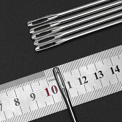 8" Professional Upholstery Needle 20cm Length 3mm Thickness, Big Eye Hand Sewing Needles for Stitching and Crafting Projects
