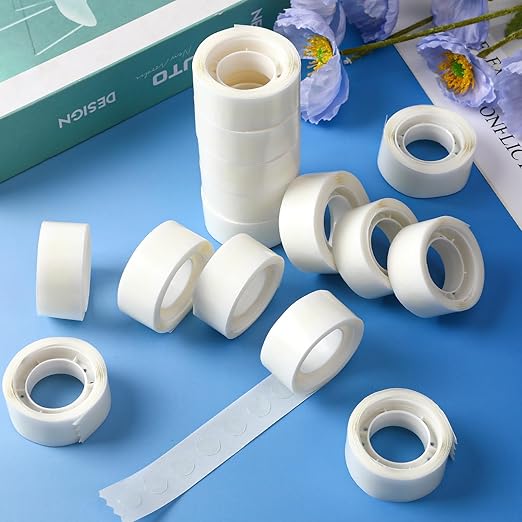 UPINS Glue Points Dots, 3000Pcs Balloon Glue Adhesive Dots Double Sided Removable Glue Tape Dots for Balloons Crafts Decoration, 15 mm