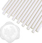 Yoption 15 Pieces Pearl White Glue Gun Sealing Wax Sticks for Wax Seal Stamp, Great for Wedding Invitations, Envelopes, Cards, Christmas Gift Ideas, Wine Packages