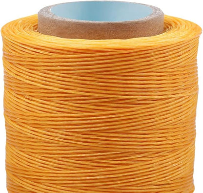 284 Yards Waxed Thread, 210D Heavy Duty Upholstery Wax Thread for Leather Sewing,0.8mm Flat Waxed Linen Cord for Bookbinding/Shoe Repairing/Leather Projects