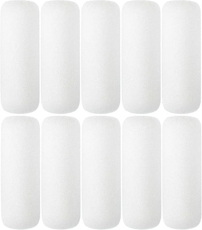 4 inch Paint Roller Covers,Foam Refill for Paint Rollers,Naps for Paint Roller Brush, Small Roller Nap with High Density Sponge Paint Roller Sleeve Replacements(10 Pieces)