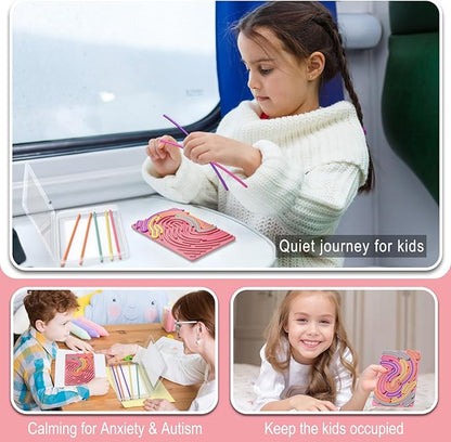 Sensory Fidget Toys for Kids Toddler Boys ,Sensory Activity Board for Stress Anxiety Autistic ADHD, Calm Down Travel Airplane Essentials Toys for 3+ Year Old, Stuffers Gifts for Teen Girls
