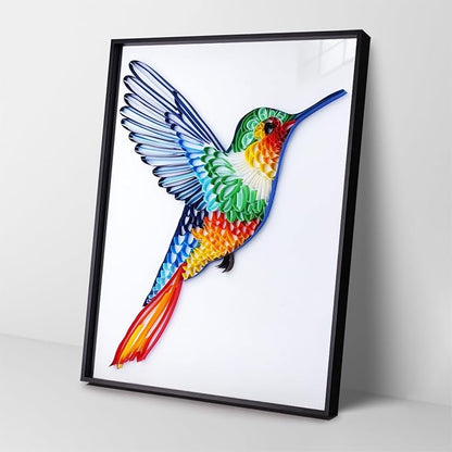 Uniquilling Quilling Kit for Adults - Hummingbird Paper Quilling Kit with Tools & Manual, DIY Craft Kit, 8 x 1 x 0.7 inches, Not Foldable