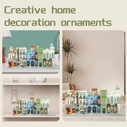 ZenithFlow Street View Building Blocks Kit, Cuba Hotel Mini Blocks Construction Toys European Architecture Model House Store Building Set, Idea Gifts Home Decoration Collection for Adults (3959 PCS)