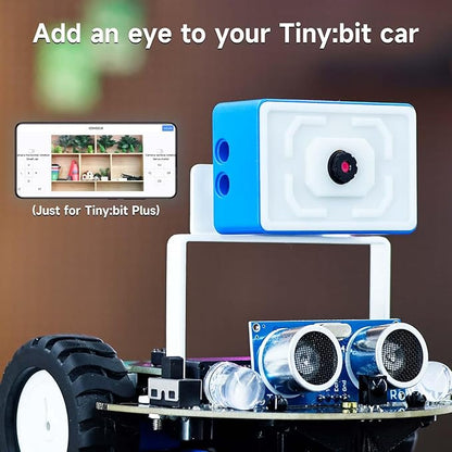 Yahboom Microbit Robot Car Remote Control,Esp32 Camera Module,Line Tracking, Ultrasonic,Tracking Sensor,Infrared Receiver,Searchlight,Programming for Kids STEM (Without V2)