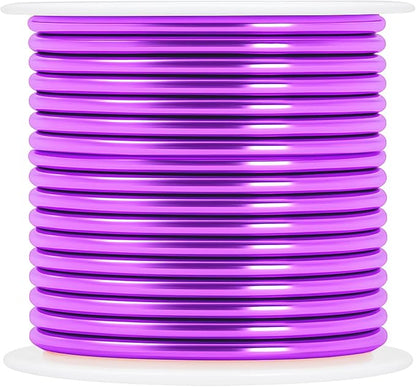 Mandala Crafts 14 Gauge Anodized Aluminum Craft Wire for Jewelry Making – 330 FT Colored Flexible Silver Lavender Purple Pink Ice Blue Turquoise Wire - Bendable for Bonsai Armature Crafting Sculpting
