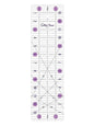 The Quilted Bear Quilting Rulers - Transparent Acrylic Non Slip Quilting, Patchwork & Sewing Ruler with Clear Black Lines & 30, 45 & 60 Degree Angles for Perfect Accuracy & Precision (4" x 14")