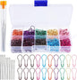 Stitch Markers, 300 pcs Crochet Markers, Metal Stitch Markers for Crocheting, Crochet Accessories and Supplies, Stitch Markers for Knitting and Crocheting, Safety Pins for Fabric and Paper