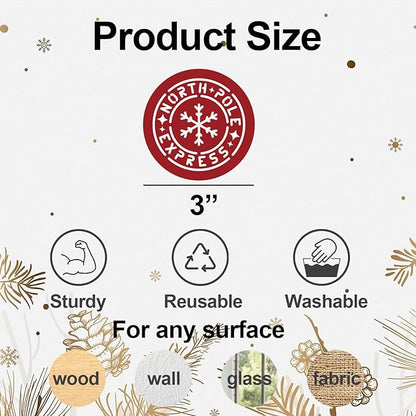 Small Christmas Stencils for Crafts Reusable 3inch Christmas Stencil Holiday Stencils for Painting on Wood Slice Tier Tray Gift Tag Decor