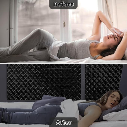 Qualsen Blackout Window Film, 𝟑𝐃𝐕𝐢𝐬𝐮𝐚𝐥𝐀𝐩𝐩𝐞𝐚𝐥 100% Light Sun Blocking Privacy Film for Glass Windows, Removable No Glue Black Out Window Tint for Home Day Sleep Garage 47.2×78.7inch