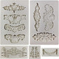 Crown Baroque Style Ornament Silicone Molds 5-count Art Decor Filigree Scrollworks