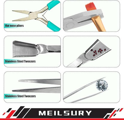 11-Piece jewelry pliers set,Jewelry-making plier tools with stainless steel jewelry tweezers for crafting,beading,and repairing