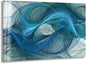 My Photostation.com Round 31,5'' Blue Energy Abstract Wall Art – Fluid Motion Glass PrintTempered Glass Printing Wall Decor Large Wall Art Wall Hangings