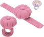 PATIKIL Wrist Pumpkin Pin Cushion, Snap Pin Cushion with Elastic Strap Ring Portable Embroidery Needle Pin Storage for Hand Craft Knitting, Light Pink