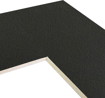 Craig Frames B572 Pre-cut Mat Board for 8.5x14 Print, 12x18, Pebble Black