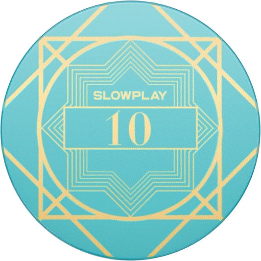 SLOWPLAY Nash Ceramic Poker Chips in Bulk, Casino Grade Ceramic 10-Gram Poker Chip for Texas Hold'em, 39mm Professional Chips Pack of 50 with Denomination of 10