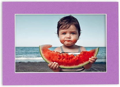 5x7 Mat for 8.5x11 Frame - Precut Mat Board Acid-Free Show Kit with Backing Board, and Clear Bags Dark Purple 5x7 Photo Matte Made to Fit a 8.5x11 Picture Frame Matboard for Framing, Pack of 10 Mats