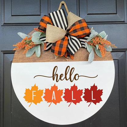 Fall Stencils for Painting on Wood Pumpkin Thanksgiving Stencil Reusable Hello Fall Stencils for Door Mats Porch Hanger Wood Sign Decor
