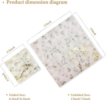 80-Pack Napkins Disposable Paper Towel Cocktail Dinner Party Decoration, Gold Splash