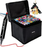 80 Colors Alcohol Markers Set, Dual Tips Blender Art Markers for Drawing Sketching Coloring Artist Pens and Underlining, Professional Permanent Sketch Marker for Kids Adult Coloring