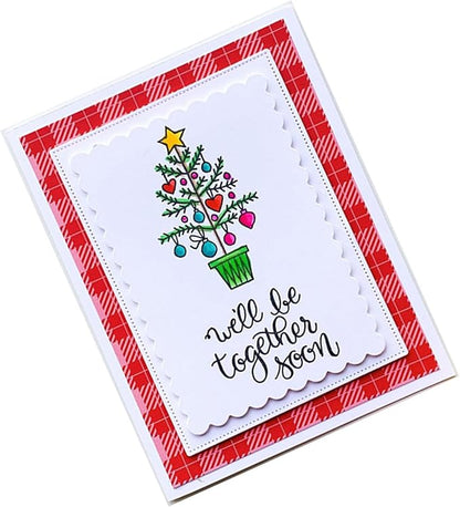 Cutting Dies Metal Stencils Scrapbooking Tools Flowers Lace Frame DIY Embossing Template for Paper Card Making Album Arts Crafts Supplies (Corrugated Rectangular Frame- 10.6x13.8cm)
