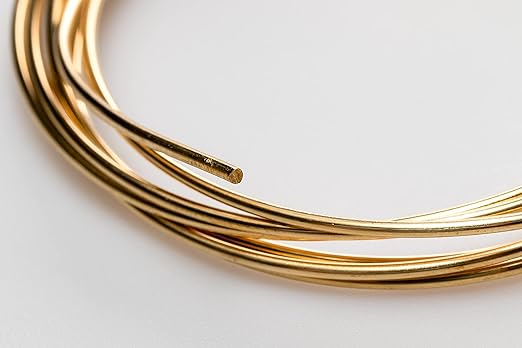 10 Gauge, Jeweler's Brass Wire, Red Brass, Round, Dead Soft, CDA #230 Alloy Jewelry Grade Made in USA - 1 Ounce (2FT) by CRAFT WIRE