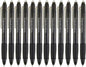 Volcanics Retractable Erasable Gel Pens Black 12 Pack, Click Erasable Gel Ink Pens for Smooth Writing & Easy Erasing, Refillable Erasable Click Pens for School Office Supplies