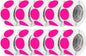 Perco Fluorescent Pink 3-Inch Perforated Circle Dot Sticker Labels — 10 Rolls, 5,000 Round Stickers — with Permanent Adhesive for Moving Boxes, Sale Signage, Displays, Status Messaging—Made in USA