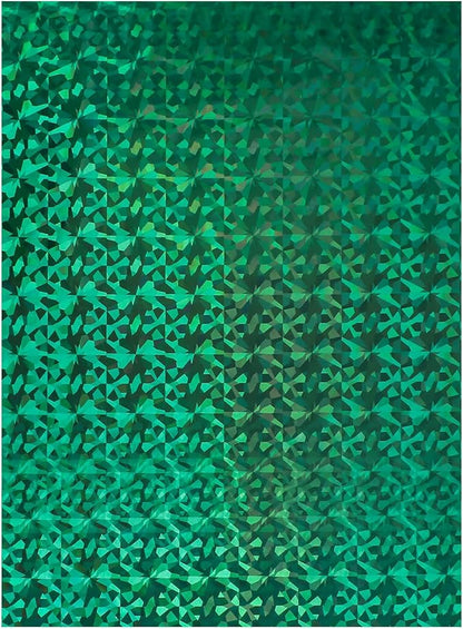 Briartw 50 Sheets Green Gemstone Toner Reactive Foil - Per Sheet 20x29cm (7.9 x 11.4 inch)- Metallic Finish for Laser Printers & Laminators - Ideal for Printing,Cardmaking,Scrapbooking,DIY Projects