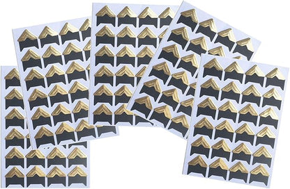 10 Sheet (240-pack) Photo Corners Self Adhesive Photo Foto Corner Stickers for Scrapbooking Personal Journal (Style2-10sheet Gold)