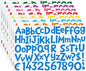 TaoBary 544 Pcs 2 Inch 16 Sheets Large Letter Stickers, Upper and Lower Case, Adhesive Vinyl Alphabet Sticker for Bulletin Board, Poster, Bottle, DIY, Notebook(Colorful,2 Inch)