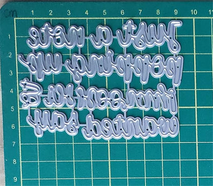 Mvchifay Cutting Dies Happy Birthday Holiday Thanks Greetings Metal Stencils Scrapbooking Tool Love Heart DIY Carbon Steel Embossing Template for Paper Card Making (Just a Note)