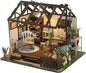 This DIY Miniature Building Set Helps You Create Your own Cozy Greenhouse with All The Furniture Included. It's Suitable for Adults and Teenagers and Makes a Great Gift for Halloween and Christmas.