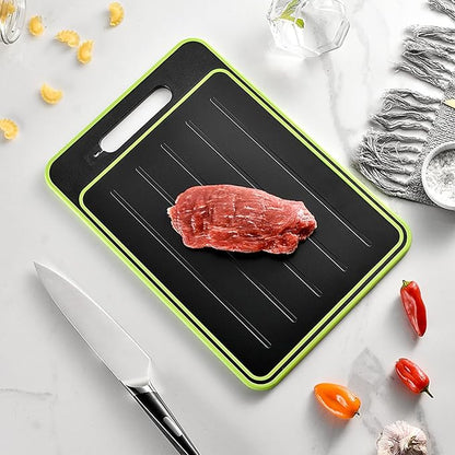 Cutting Board Double Sided,2 Pcs Vegetable Board With Sharpening Stone,Large Size+Small Size,Food Grade Stainless steel and Wheat straw PP Material,Eco-Friendly (black)
