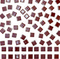 100 Pieces Ceramic Mosaic Tiles 3/5" Square Shapes Mosaic Ceramic Pieces Stained Ceramic Tiles Supplies for Crafts Beginner Mosaic Project Stepping Stones Mosaic Birdhouse Decor - Coffee