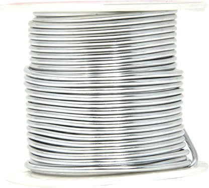 Mandala Crafts 14 Gauge Anodized Aluminum Craft Wire for Jewelry Making – 330 FT Colored Flexible Silver Copper Purple Pink Brown Ice Blue Wire - Bendable for Bonsai Armature Crafting Sculpting