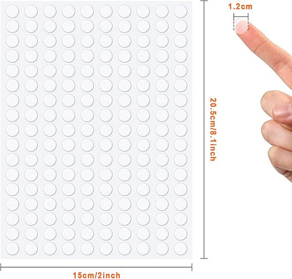 Zonon 3000 Pcs Double Sided Adhesive Dots Clear Glue Point Tape Stickers Balloon Glue Round Mini No Traces Adhesive Sticker Dot Sticker for Classroom Decor Craft DIY Office (0.47 Inch/ 12 mm)