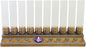 Initiative Tracker with 10 Barrel Slots, Erasable Name Tags, and Dice for Tracking Order. Ideal for DND and Other TTRPGs Brown with Silver