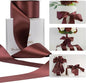 HUIHUANG Burgundy Ribbon 2 inch Double Side Burgundy Satin Fabric Ribbon for Crafts, Bows Making, Flower Bouquet Wrap, Gift Wrapping, Wedding Decor, Home Decor, Hairs-25 Yards/Roll